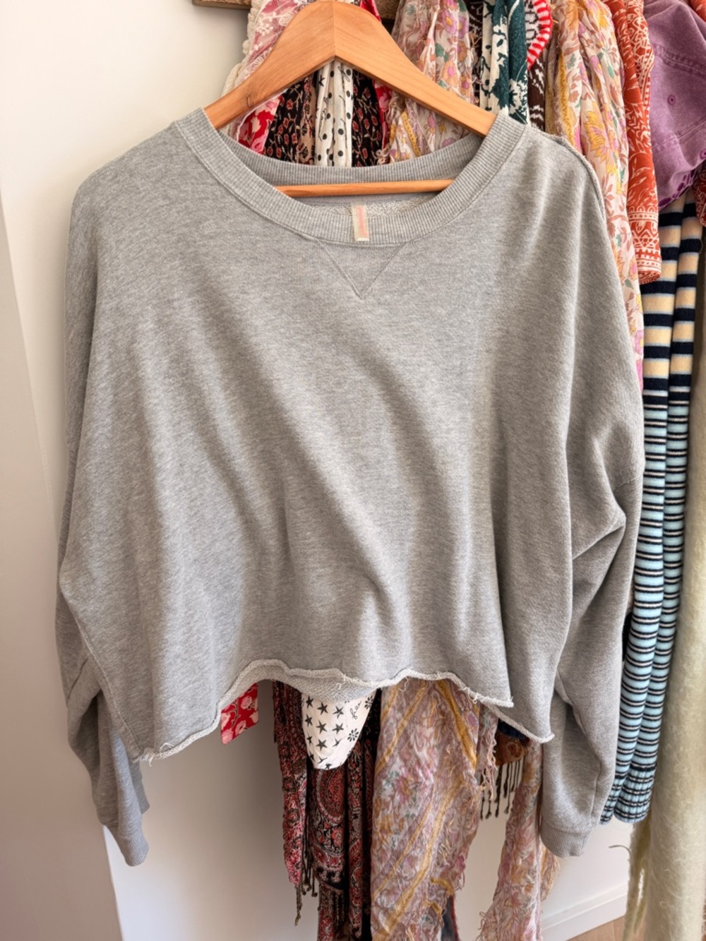 Light Gray Cropped FP Movement Sweatshirt